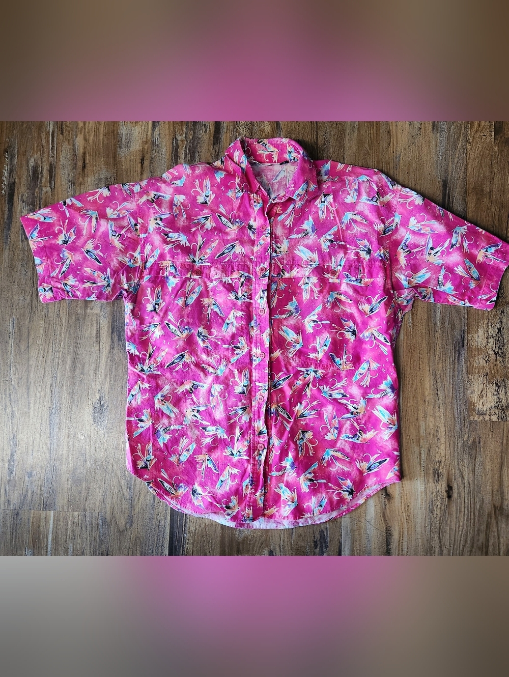 Vintage Columbia Fly Fishing Ladies Button-Up Shirt